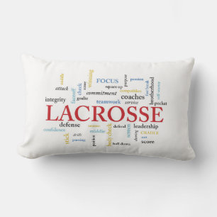 Personalise Name Lacrosse Coach Thanks Words Lumbar Cushion