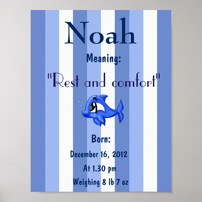 Personalise Name meaning keepsake nursery room Poster (Front)