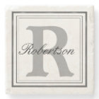Personalise Name Monogram Initials Stone Coaster