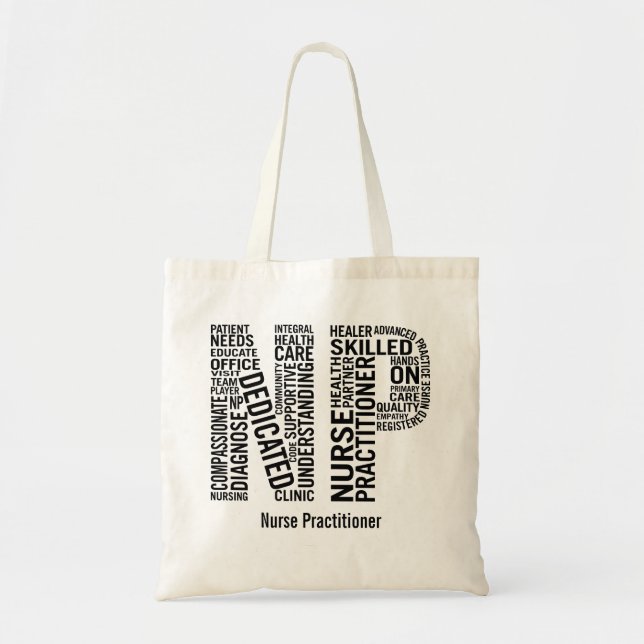 Personalise Name Nurse Practitioner NP Tote Bag (Front)