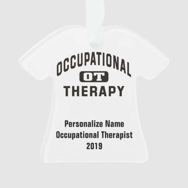 Personalise Name Occupational Therapist OT Ornament (Front)