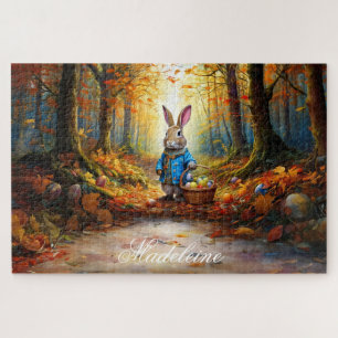 Personalise Name Peter Easter Eggs Basket Jigsaw Puzzle