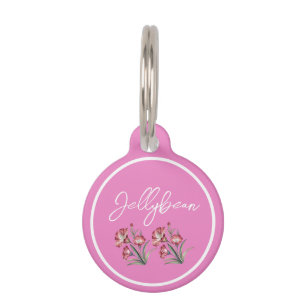 Personalise Name Pink  Pet Tag