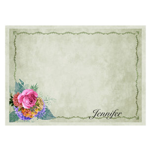 Personalise Name Pretty Pink Rose Personalised Post-it Notes