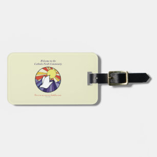 Personalise Name, RCIA Dove Circle on Yellow Luggage Tag