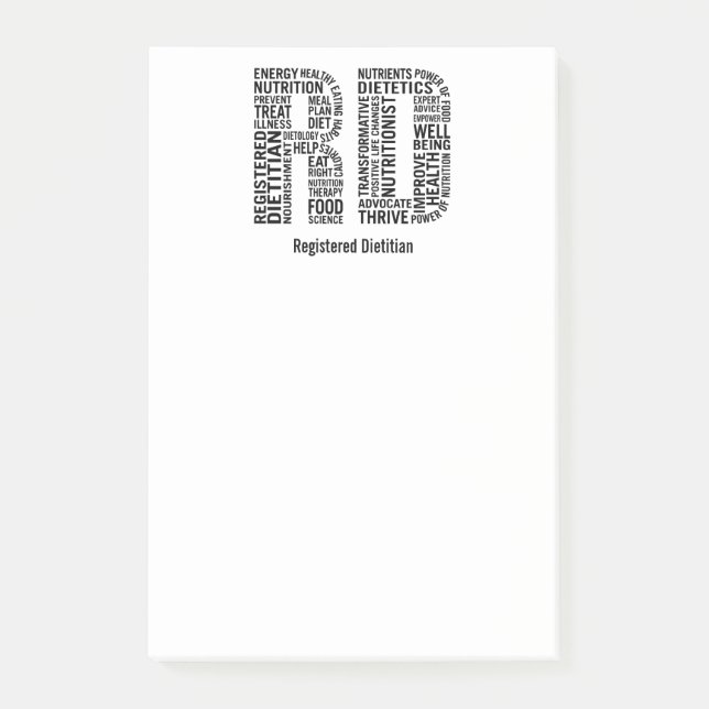 Personalise Name Registered Dietician RD Post-it Notes (Front)