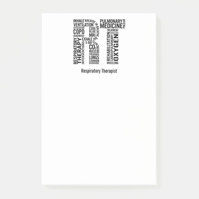 Personalise Name Respiratory Therapist RT Post-it Notes (Front)