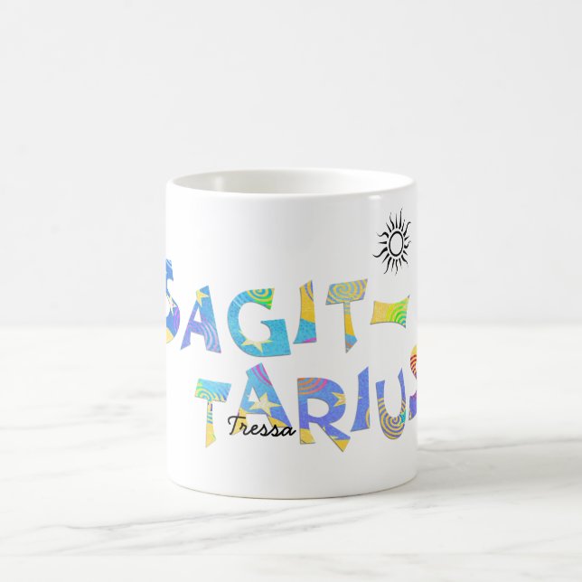 Personalise Name-SAGITTARIUS Birthday Zodiac Mug (Center)