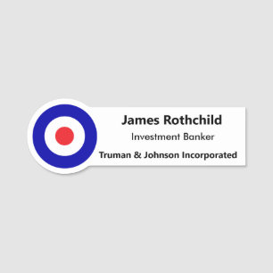 Personalise Name Tag Add YOUR Logo Magnet Back