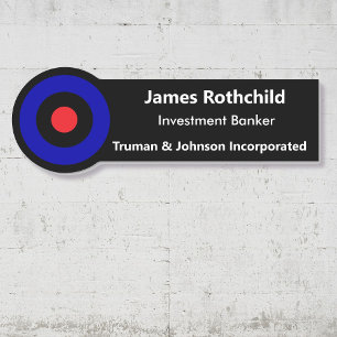 Personalise Name Tag Add YOUR Logo Magnet Back