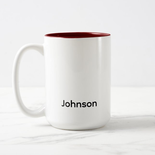 Personalise Name Two-Tone Coffee Mug (Left)