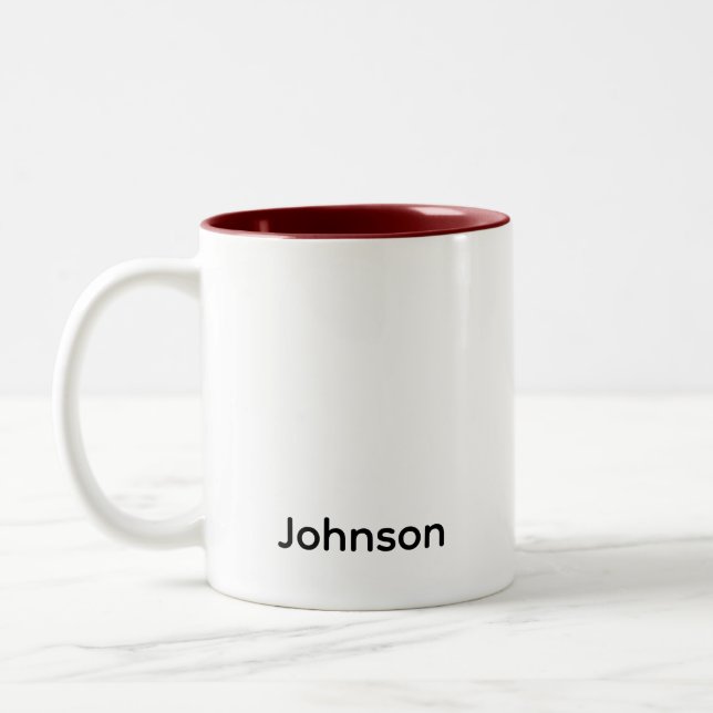 Personalise Name Two-Tone Coffee Mug (Left)