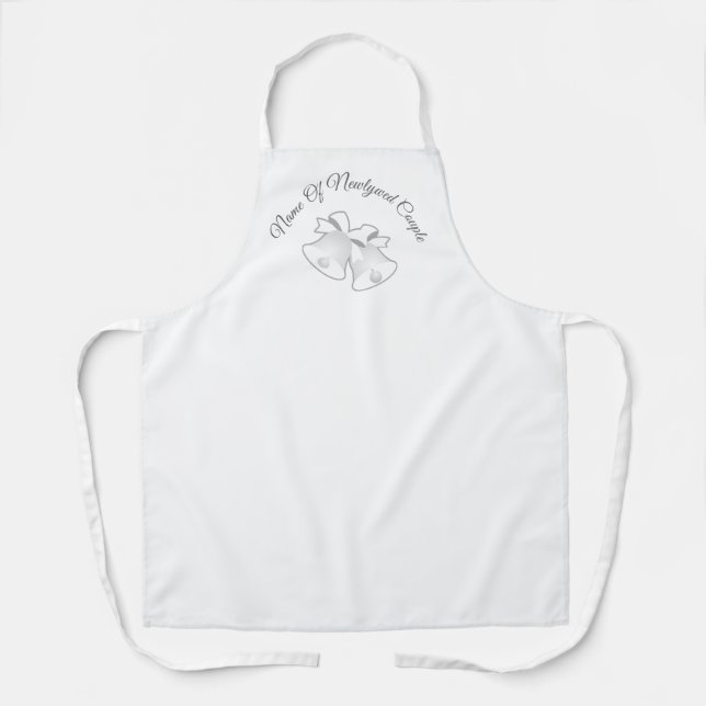 Personalise Newlyweds Wedding Bells Remembrance Apron (Front)