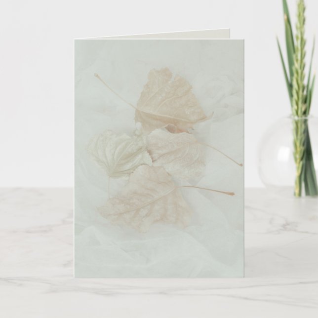 Personalise note greeting fall leaf leaves card (Front)