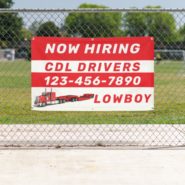 Personalise Now Hiring Lowboy CDL Drivers  Banner (Insitu)