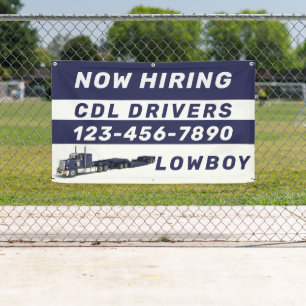 Personalise Now Hiring Lowboy CDL Drivers Banner