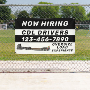 Personalise Now Hiring Oversize Load CDL Drivers Banner