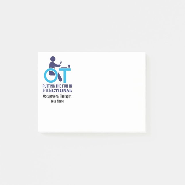 Personalise Occupational Therapy OT Fun Post-it Notes (Front)