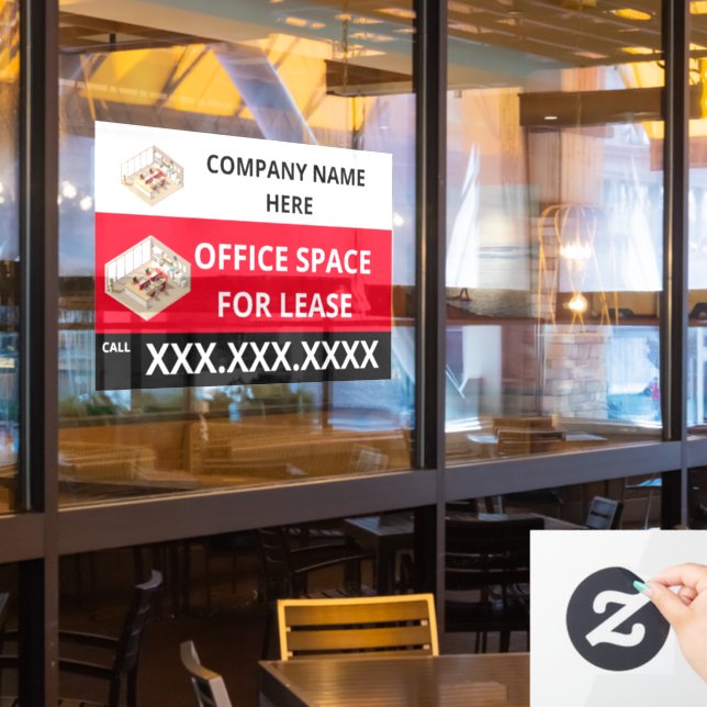 Personalise Office Space For Lease Company Logo (Restaurant Window)