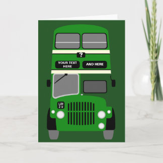 Personalise Old Liverpool Double Decker Bus Card