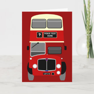 Personalise Old Southampton Double Decker Bus Card