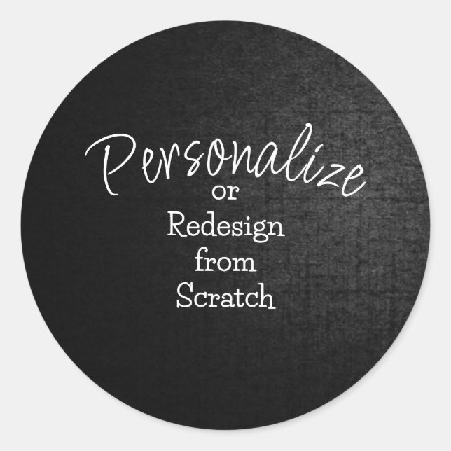 Personalise or Create from Scratch - Classic Round Sticker (Front)