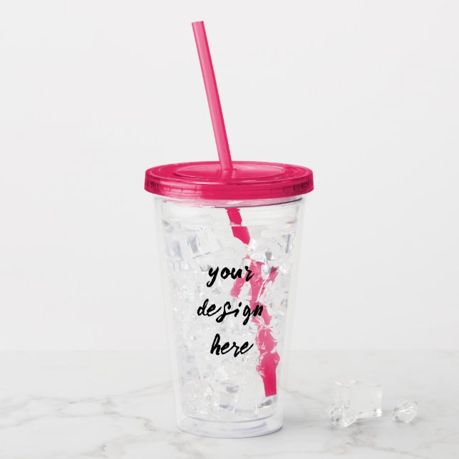 Personalise or Customise  Acrylic Tumbler (Front Ice)