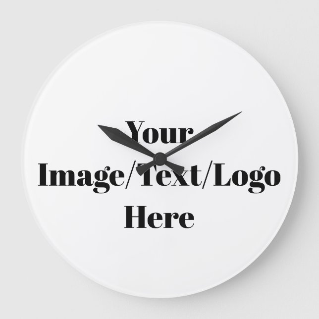 Personalise or Customise Blank Templates Large Clock (Front)