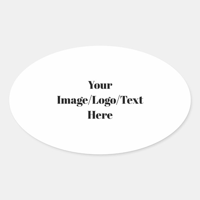 Personalise or Customise Blank Templates Oval Sticker (Front)