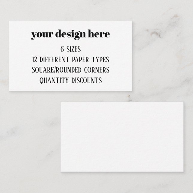 Personalise or Customise  Business Card (Front/Back)
