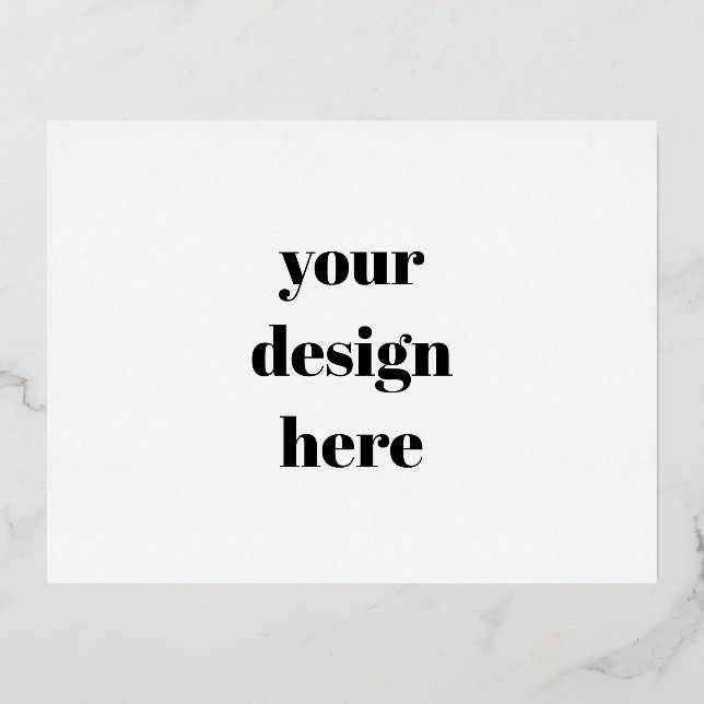 Personalise or Customise Foil Holiday Postcard (Front)