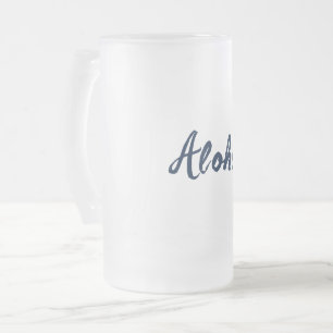 Personalise or Customise Frosted Glass Beer Mug
