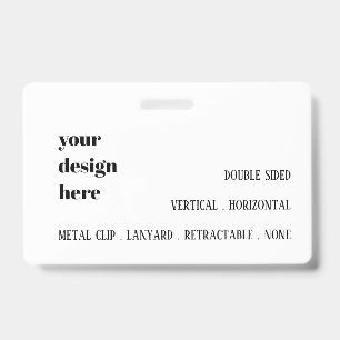Personalise or Customise ID Badge