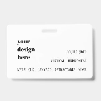 Personalise or Customise  ID Badge
