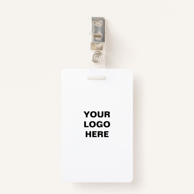 Personalise or Customise  ID Badge (Front with Clip)