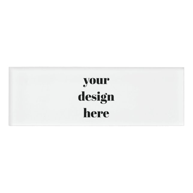 Personalise or Customise  Name Tag (Front)