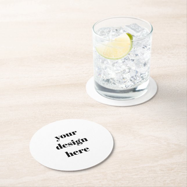 Personalise or Customise Round Paper Coaster (Insitu)