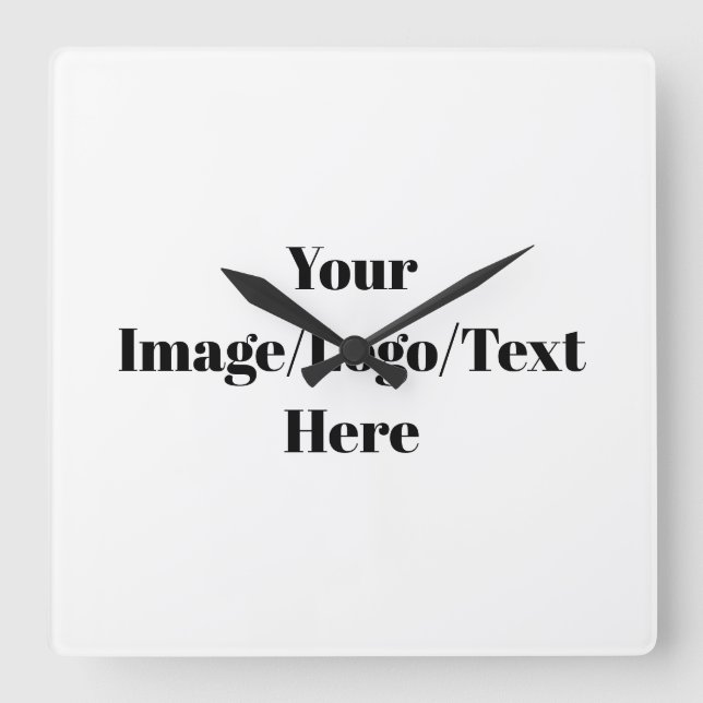 Personalise or Customise Square Wall Clock (Front)