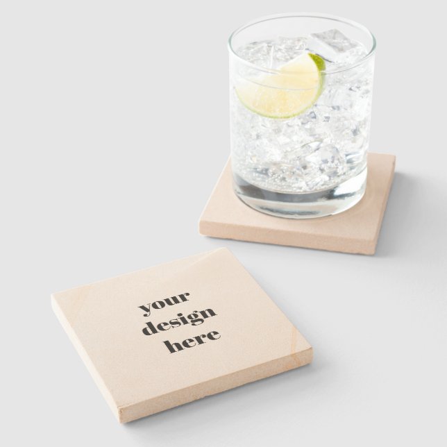 Personalise or Customise  Stone Coaster (Side)