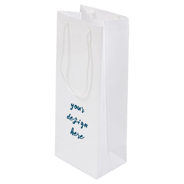 Personalise or Customise  Wine Gift Bag (Front Angled)