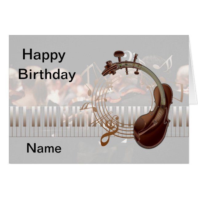 Personalise, Orchestra Card. (Front Horizontal)