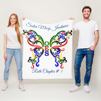 Personalise Order of Eastern Star Fleece Blanket