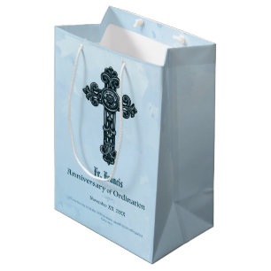 Personalise, Ordination Anniversary Priest, Cross Medium Gift Bag