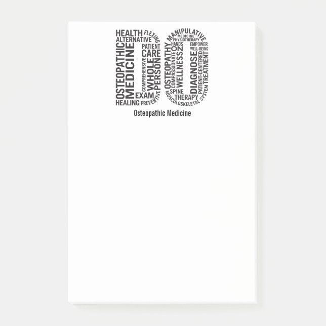 Personalise Osteopathic Medicine DO Osteopathy Post-it Notes (Front)