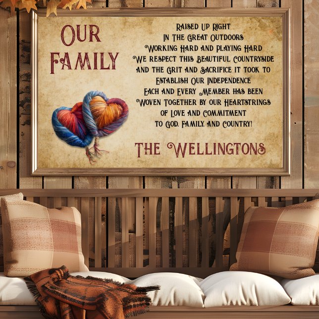 Personalise Our Family Faith Country Raised  Poster (Creator Uploaded)
