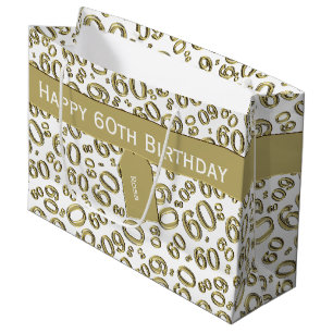 Personalise: Over The Hill 60th Birthday Theme Large Gift Bag