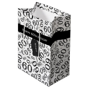 Personalise: Over The Hill 60th Birthday Theme Medium Gift Bag