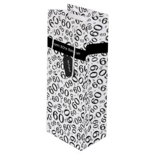 Personalise: Over The Hill 60th Birthday Theme (W) Wine Gift Bag
