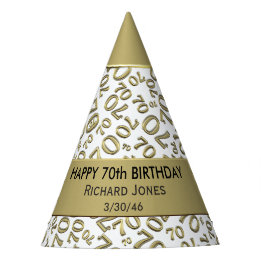 Personalise: Over The Hill 70th Birthday Theme Party Hat