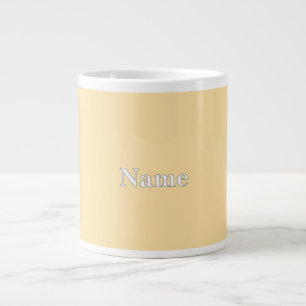 Personalise Pale Yellow  Personalise With Name  Large Coffee Mug